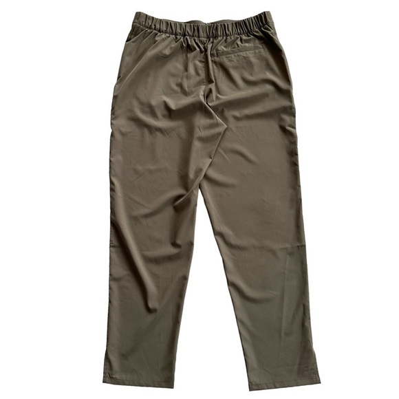 Garnet Hill Recycled Commuter Trousers Athleisure Pants in Dark Olive M - Picture 8 of 8